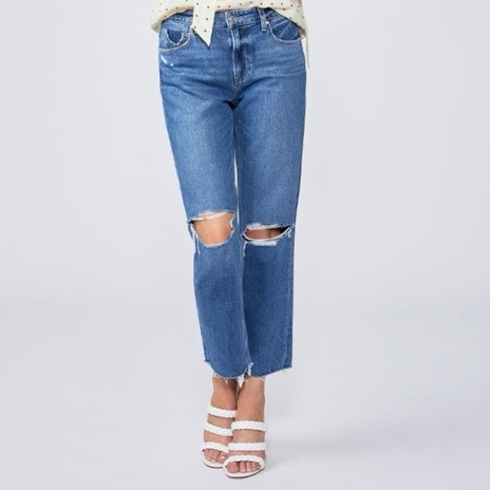 Paige Noella Straight Leg Crop Jeans Sz 30P Petite